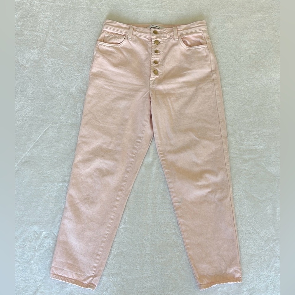 J brand heather button fly jeans pink women
